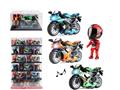 48PCS 1:14 合金回力摩托赛车带灯光音乐3色混装（带头盔）